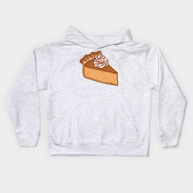 Pumpkin Pie With Cream Digital Illustration Kids Hoodie by AlmightyClaire